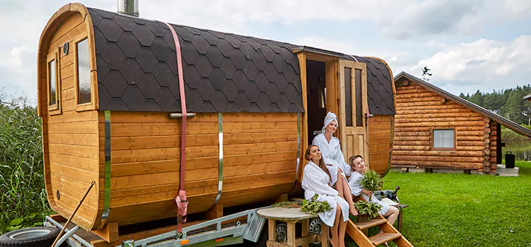 Residential Outdoor Cabin Sauna Construction in Thorold, Ontario