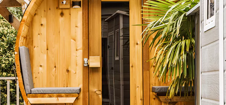 Wood-fired Outdoor Residential Sauna Installation in Thorold, Ontario